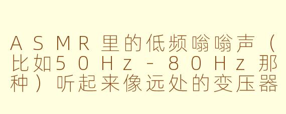 ASMR里的低频嗡嗡声(比如50Hz-80Hz那种)听起来像远处的变压器或飞机引擎,为什么有些人一听就头皮发麻想睡觉,而另一些人却觉得烦躁甚至头晕?