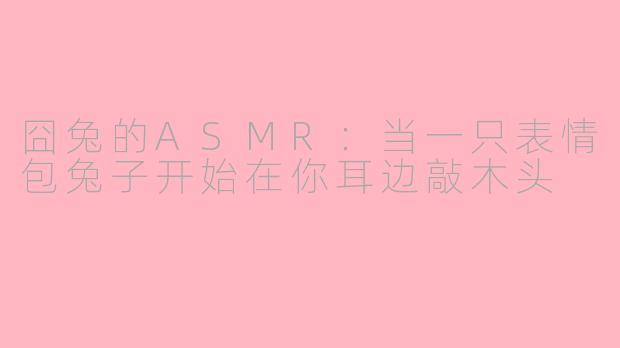 囧兔的ASMR:当一只表情包兔子开始在你耳边敲木头