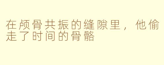 在颅骨共振的缝隙里,他偷走了时间的骨骼